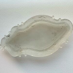 Beaded Depression Era Glass Trinket Dish